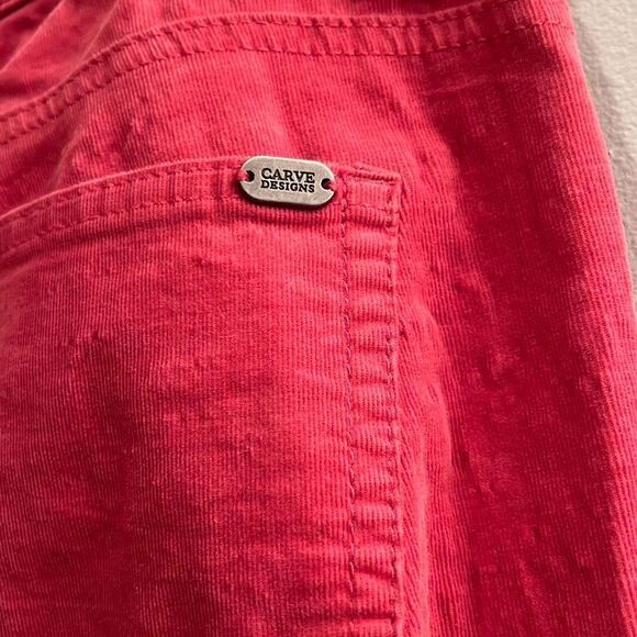 Carve Designs Women's Pink Zip Fly Zippered Leg Skinny Corduroy Pants Size 6 - Picture 3 of 9